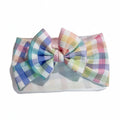 Spring Plaid Baby Headwrap Bow