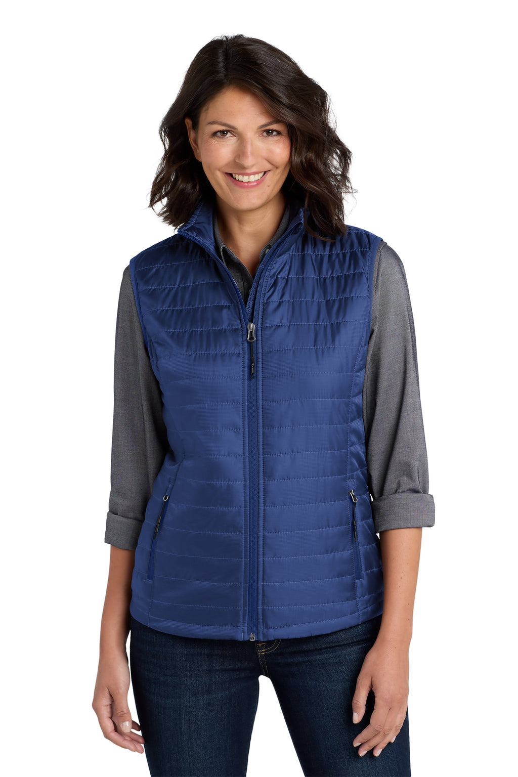 Embroidered Port Authority® Women's Packable Puffy Vest
