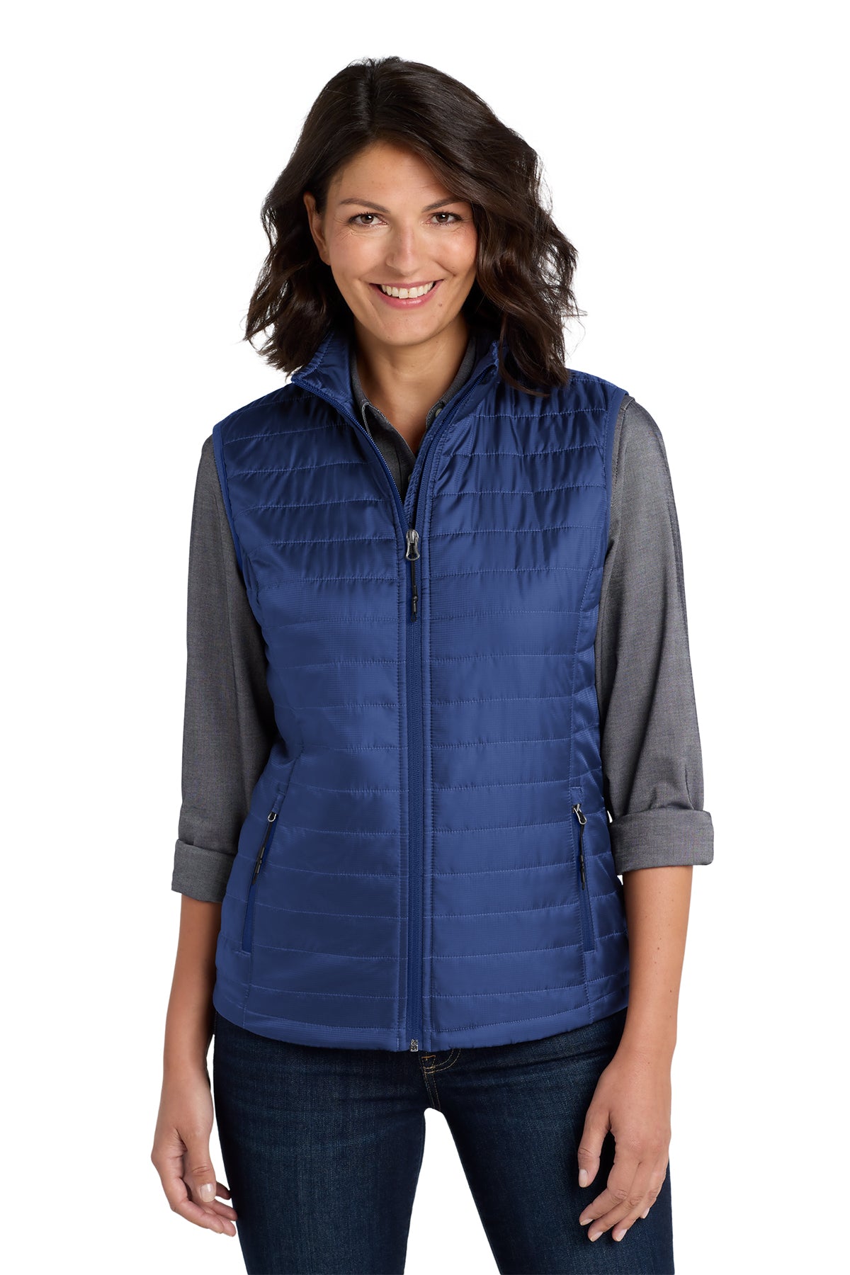 Embroidered Port Authority® Women's Packable Puffy Vest