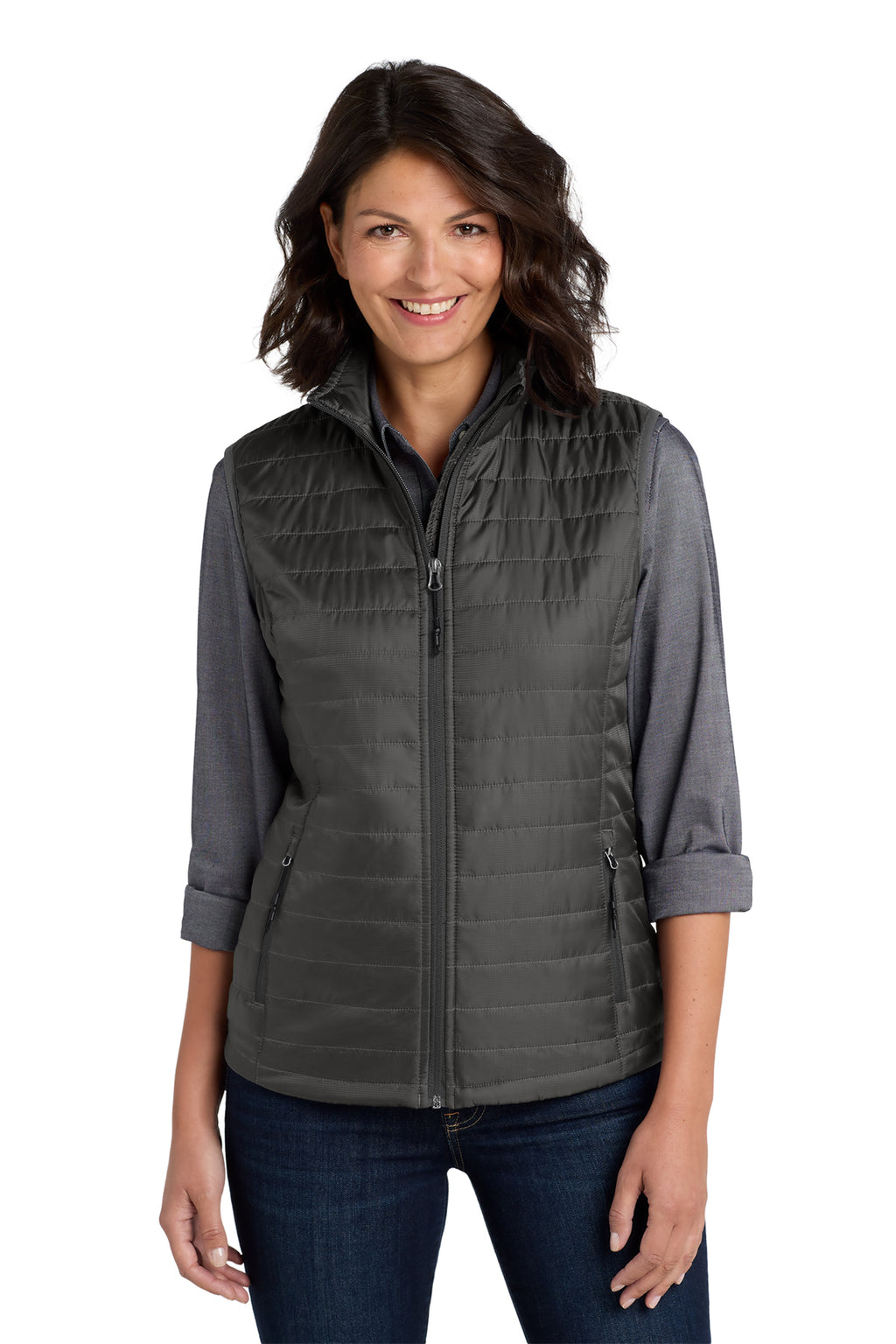 Embroidered Port Authority® Women's Packable Puffy Vest