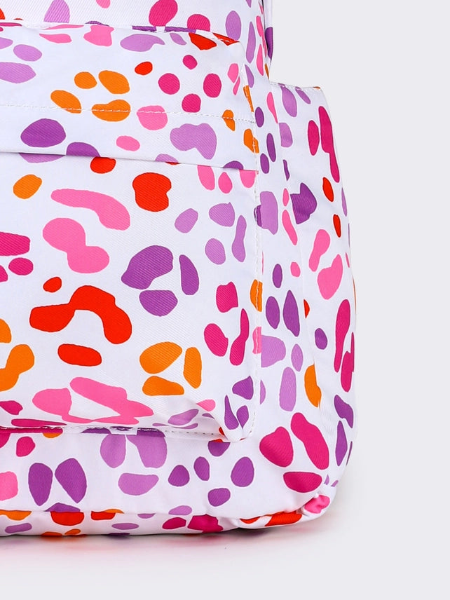 Personalized Cheetah Printed Kids Girls Backpack & Lunchbox Bundle