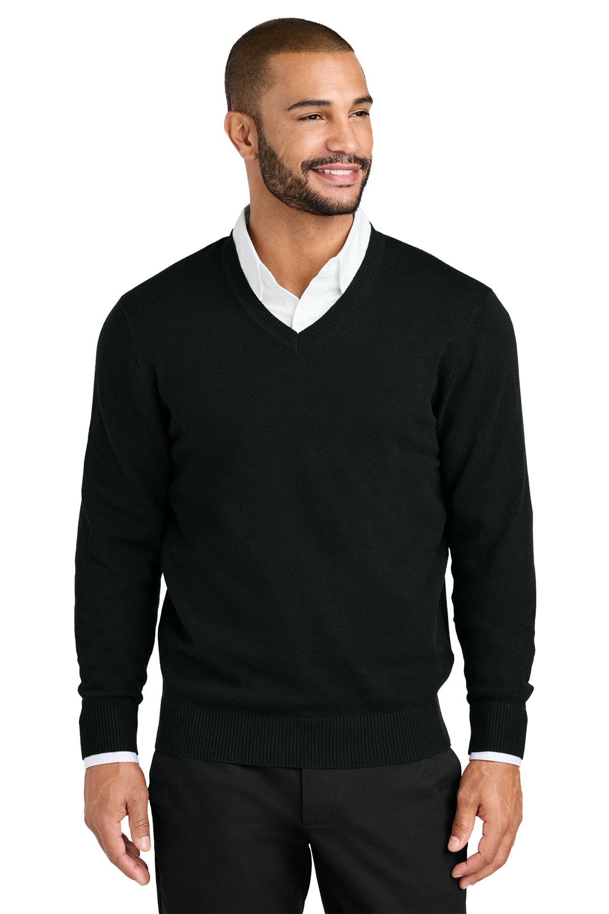 Embroidered Port Authority® Easy Care V-Neck Sweater