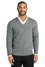 Embroidered Port Authority® Easy Care V-Neck Sweater