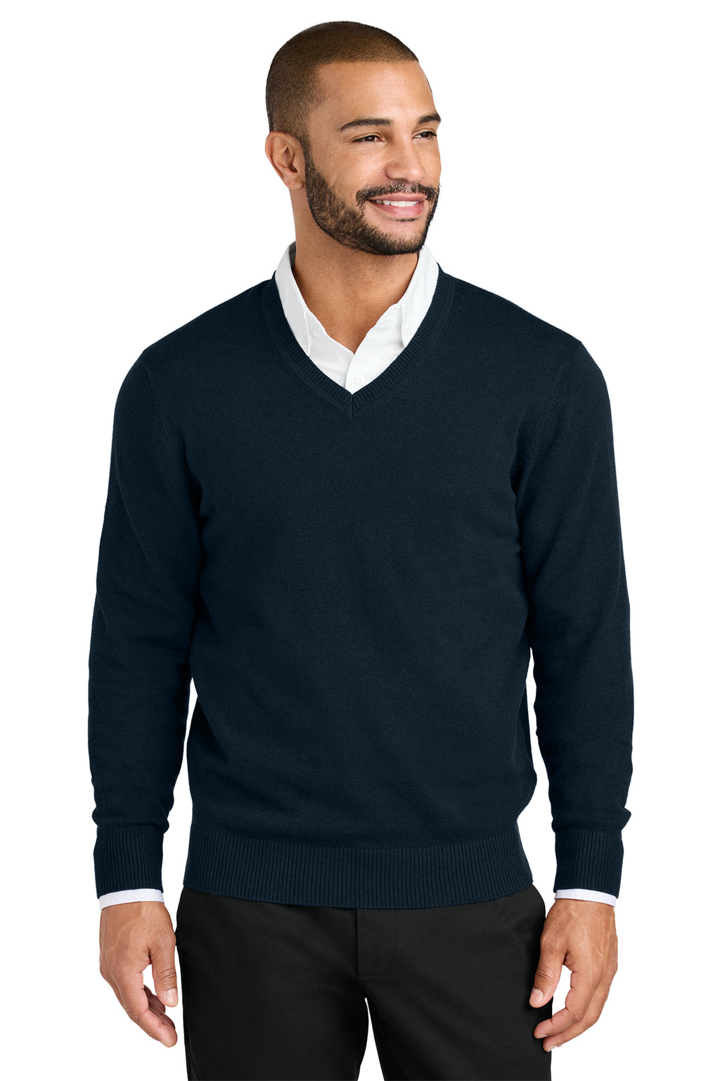 Embroidered Port Authority® Easy Care V-Neck Sweater
