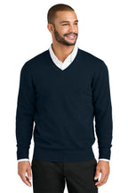 Embroidered Port Authority® Easy Care V-Neck Sweater