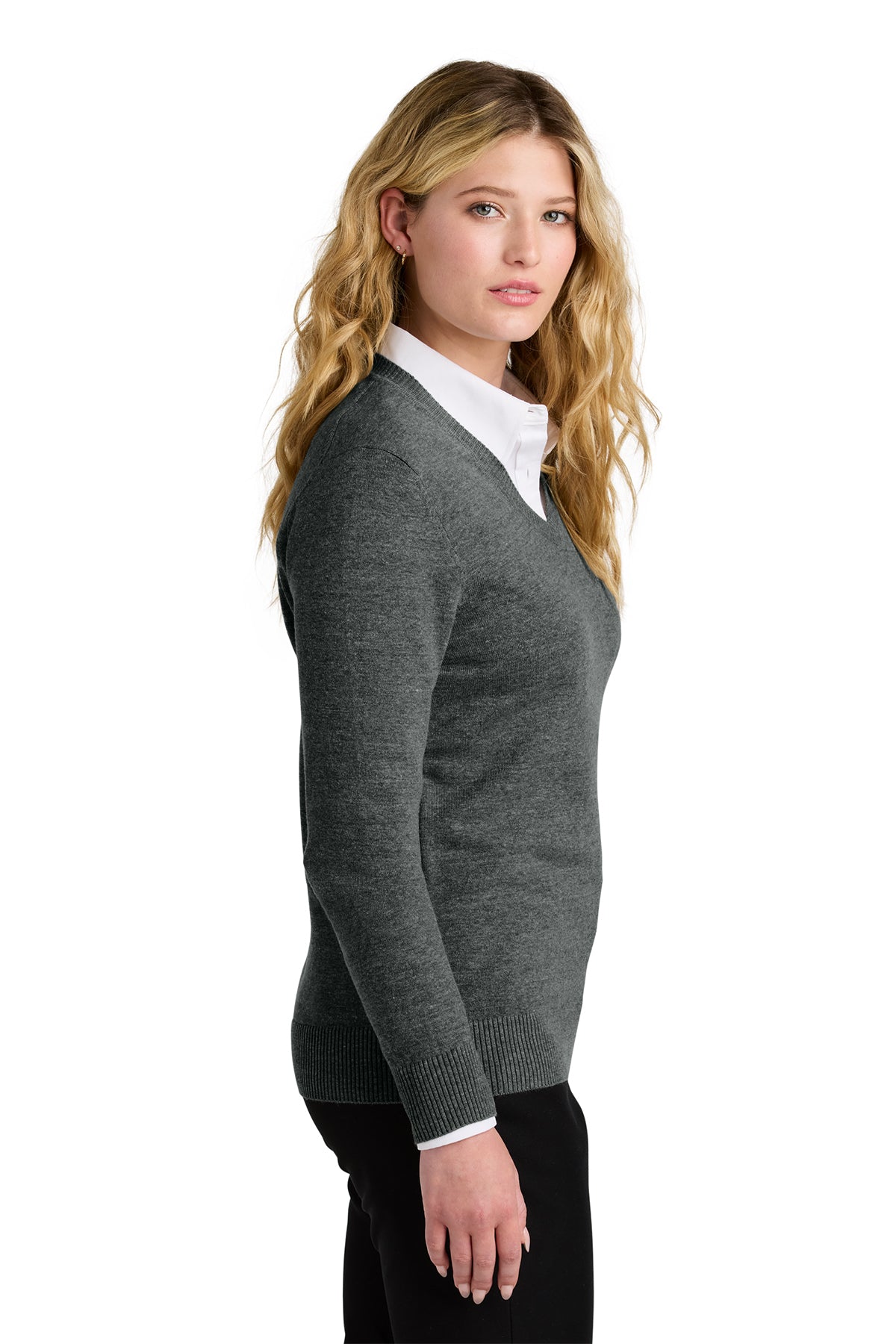 Embroidered Port Authority® Women’s Easy Care V-Neck Sweater