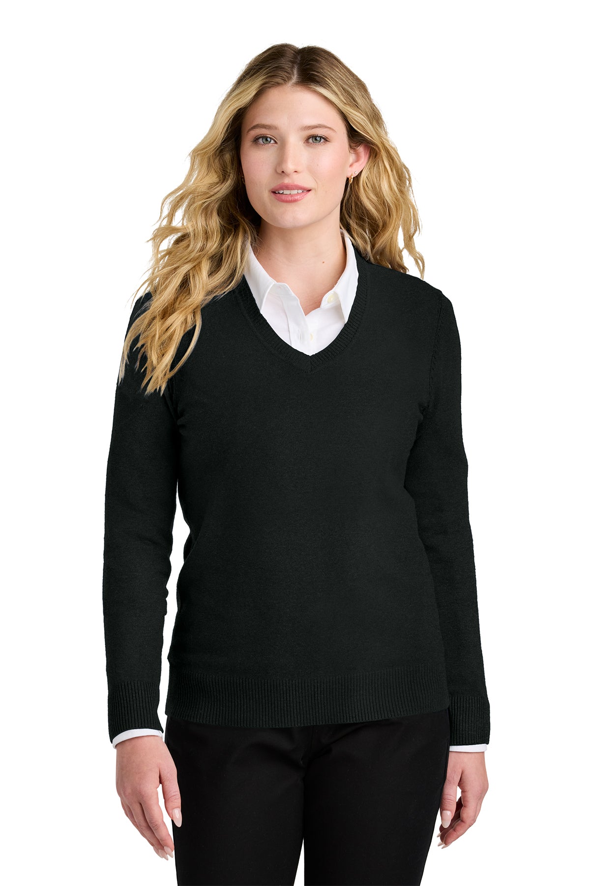 Embroidered Port Authority® Women’s Easy Care V-Neck Sweater