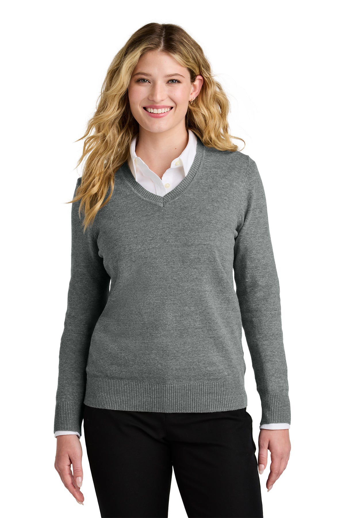 Embroidered Port Authority® Women’s Easy Care V-Neck Sweater