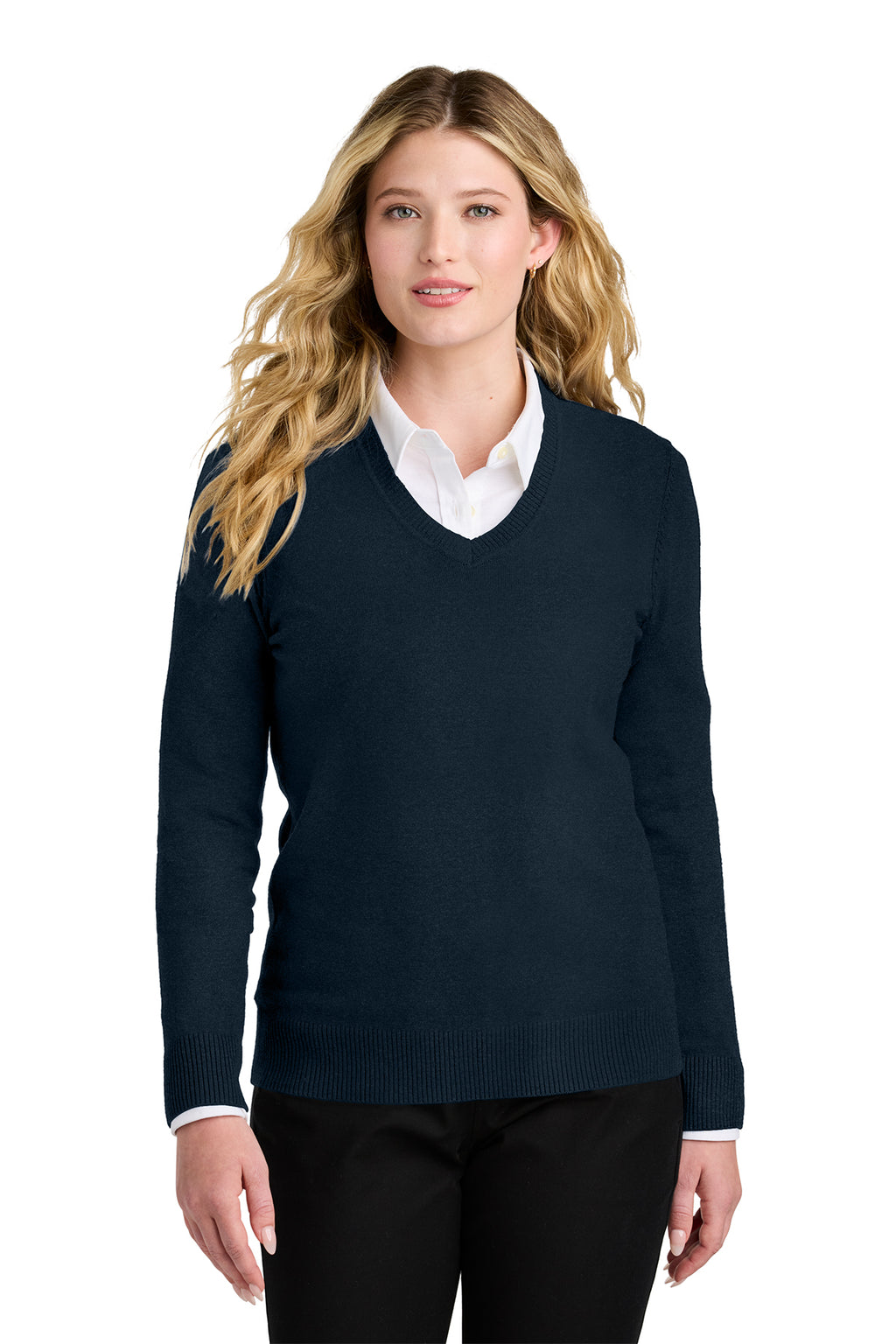 Embroidered Port Authority® Women’s Easy Care V-Neck Sweater