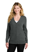 Embroidered Port Authority® Women’s Easy Care Button-Up Cardigan Sweater