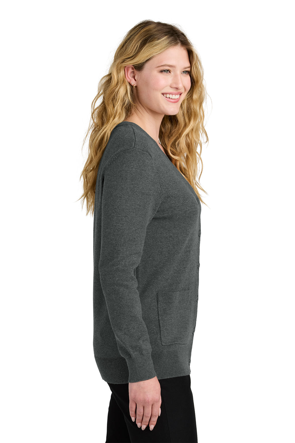 Embroidered Port Authority® Women’s Easy Care Button-Up Cardigan Sweater