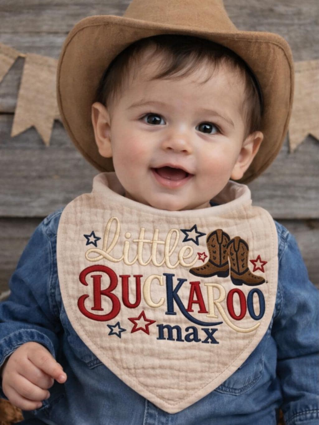 Little Buckaroo Baby Bib