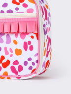 Personalized Cheetah Printed Kids Girls Backpack & Lunchbox Bundle