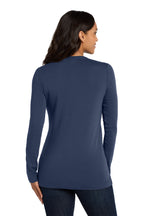 Embroidered Port Authority® Women's Concept Stretch Button-Front Cardigan