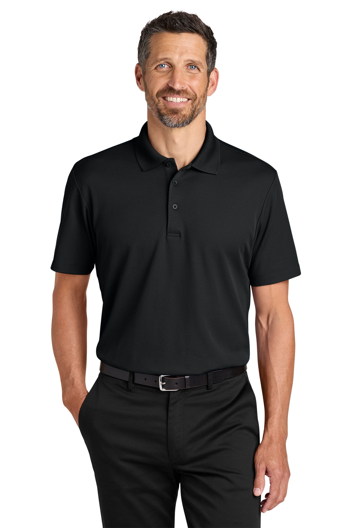 Embroidered Port Authority® Plaited Pique Polo
