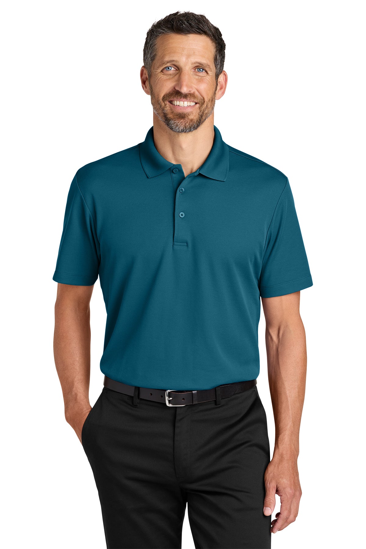 Embroidered Port Authority® Plaited Pique Polo