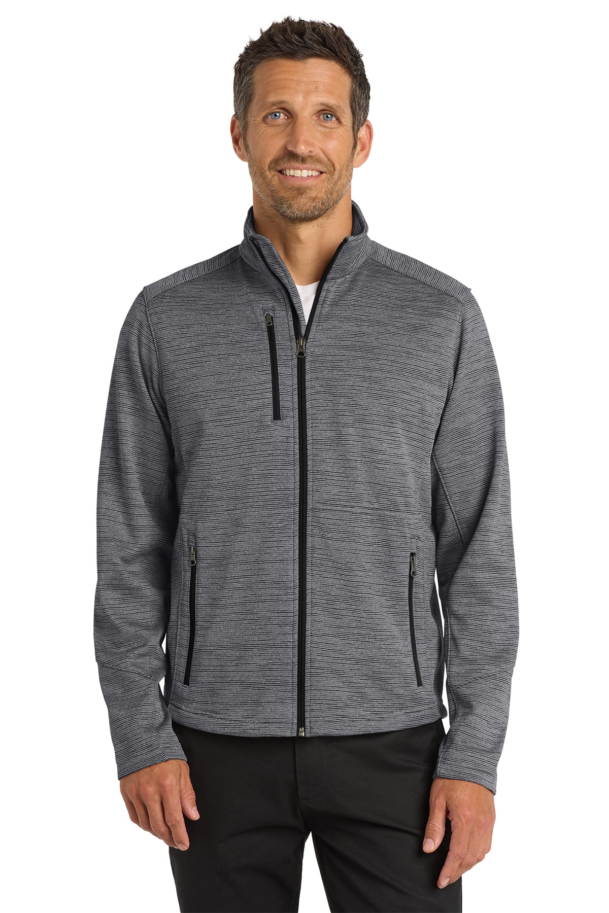 Embroidered Port Authority® Digi Stripe Fleece Jacket