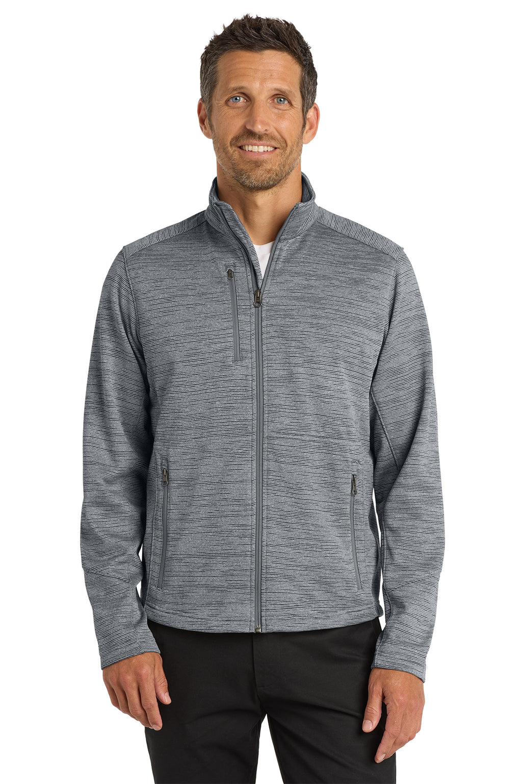Embroidered Port Authority® Digi Stripe Fleece Jacket