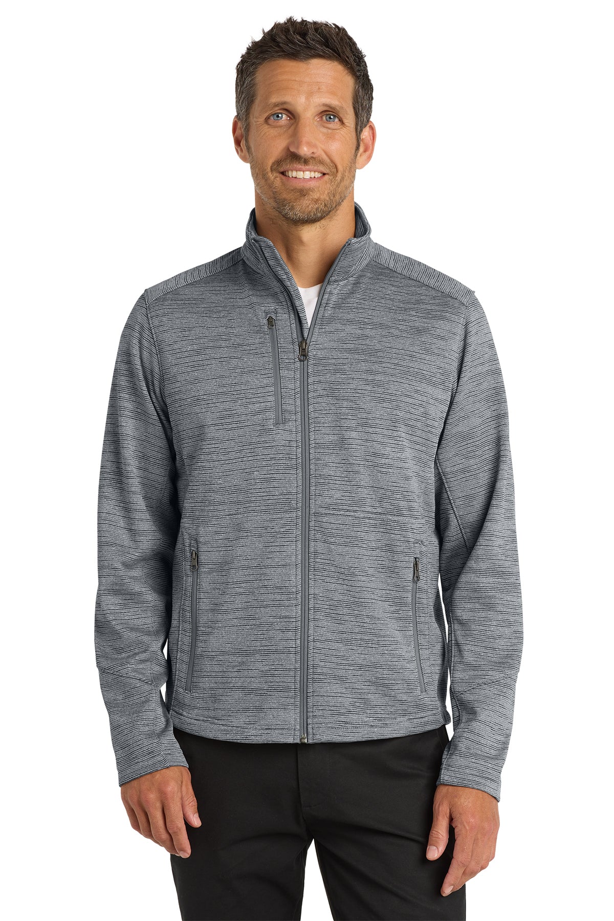 Embroidered Port Authority® Digi Stripe Fleece Jacket