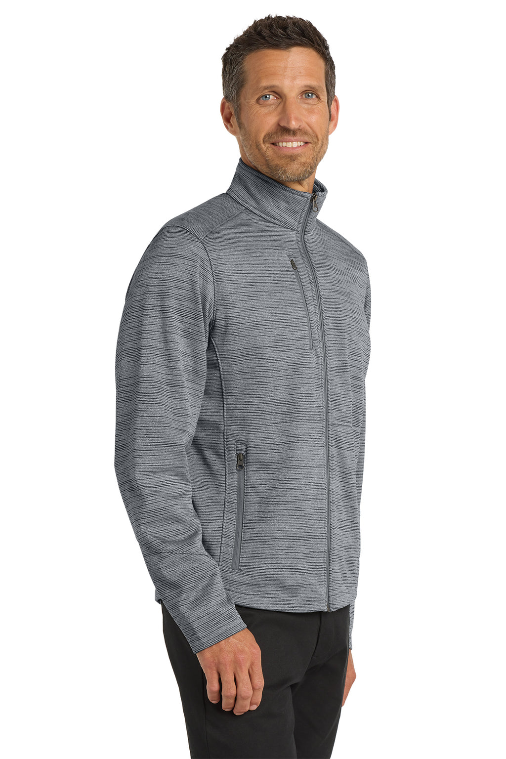 Embroidered Port Authority® Digi Stripe Fleece Jacket