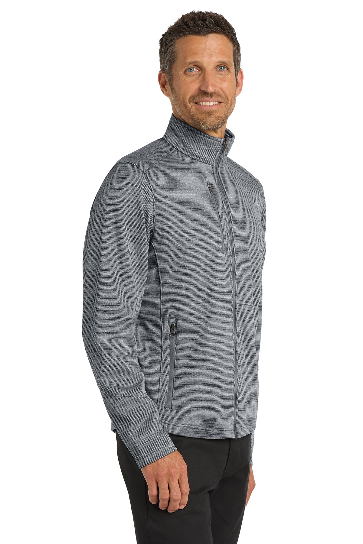 Embroidered Port Authority® Digi Stripe Fleece Jacket
