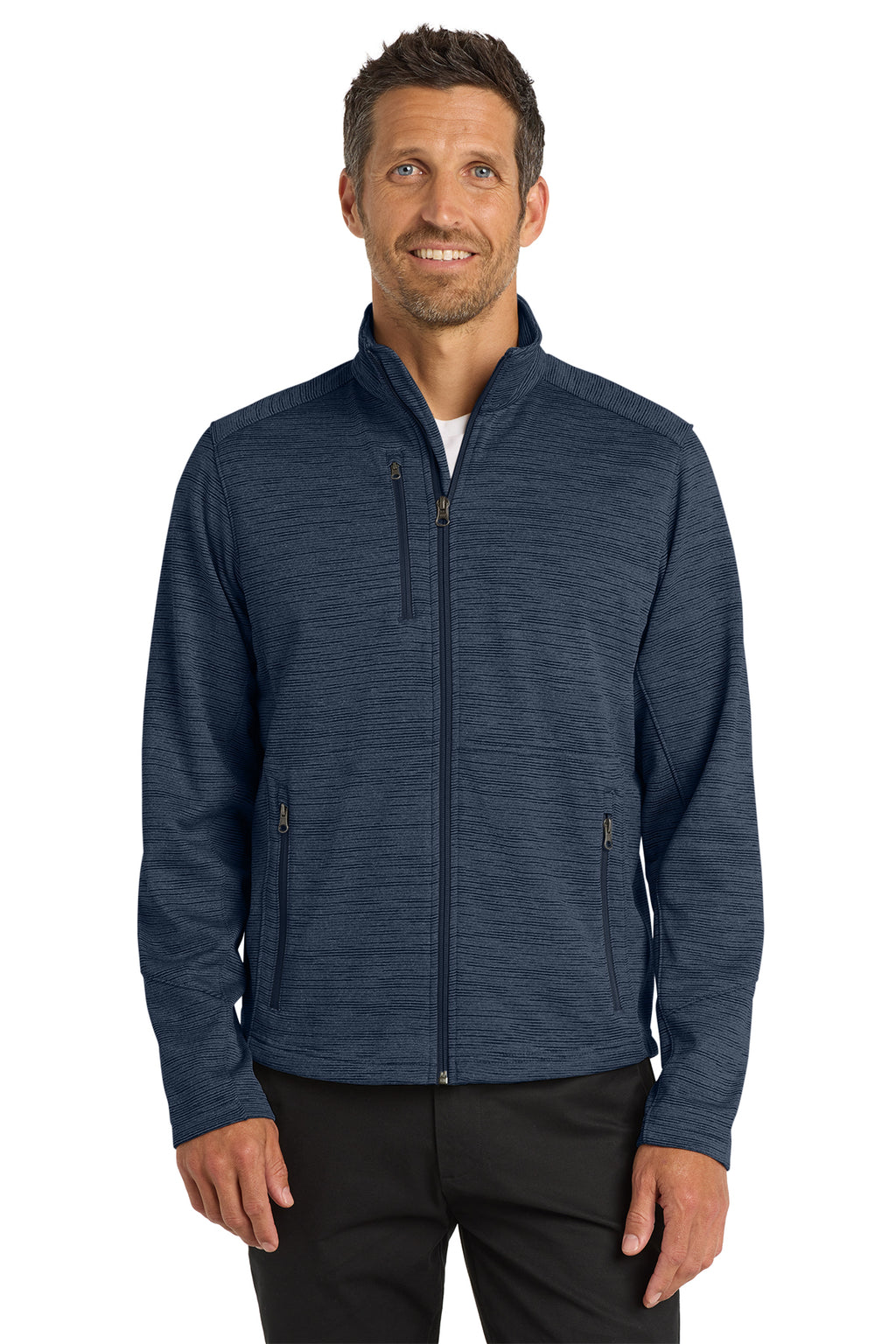 Embroidered Port Authority® Digi Stripe Fleece Jacket