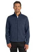 Embroidered Port Authority® Digi Stripe Fleece Jacket
