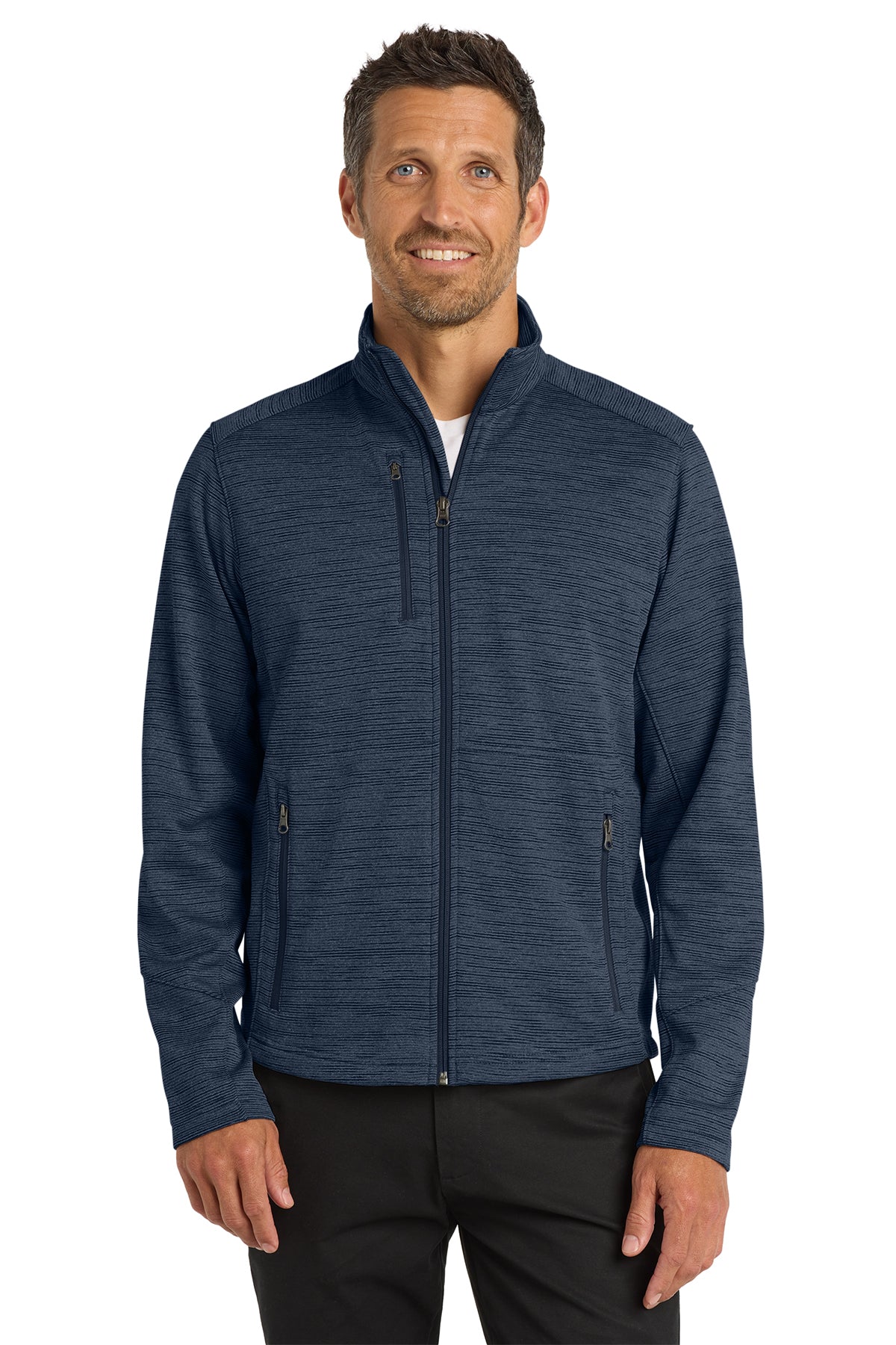 Embroidered Port Authority® Digi Stripe Fleece Jacket