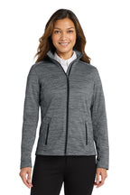 Embroidered Port Authority® Women's Digi Stripe Fleece Jacket