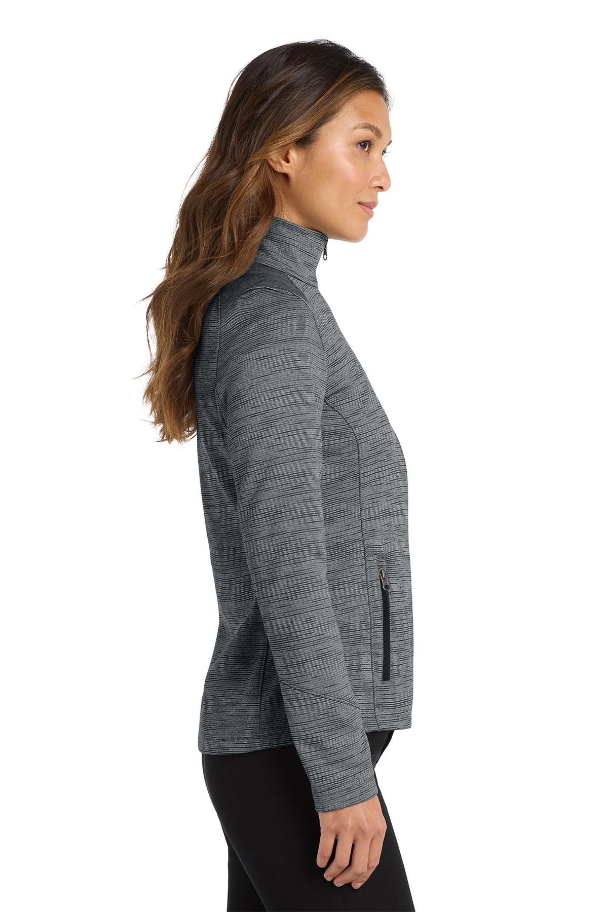 Embroidered Port Authority® Women's Digi Stripe Fleece Jacket