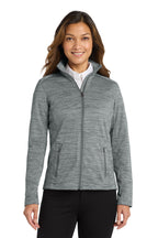Embroidered Port Authority® Women's Digi Stripe Fleece Jacket