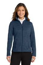 Embroidered Port Authority® Women's Digi Stripe Fleece Jacket