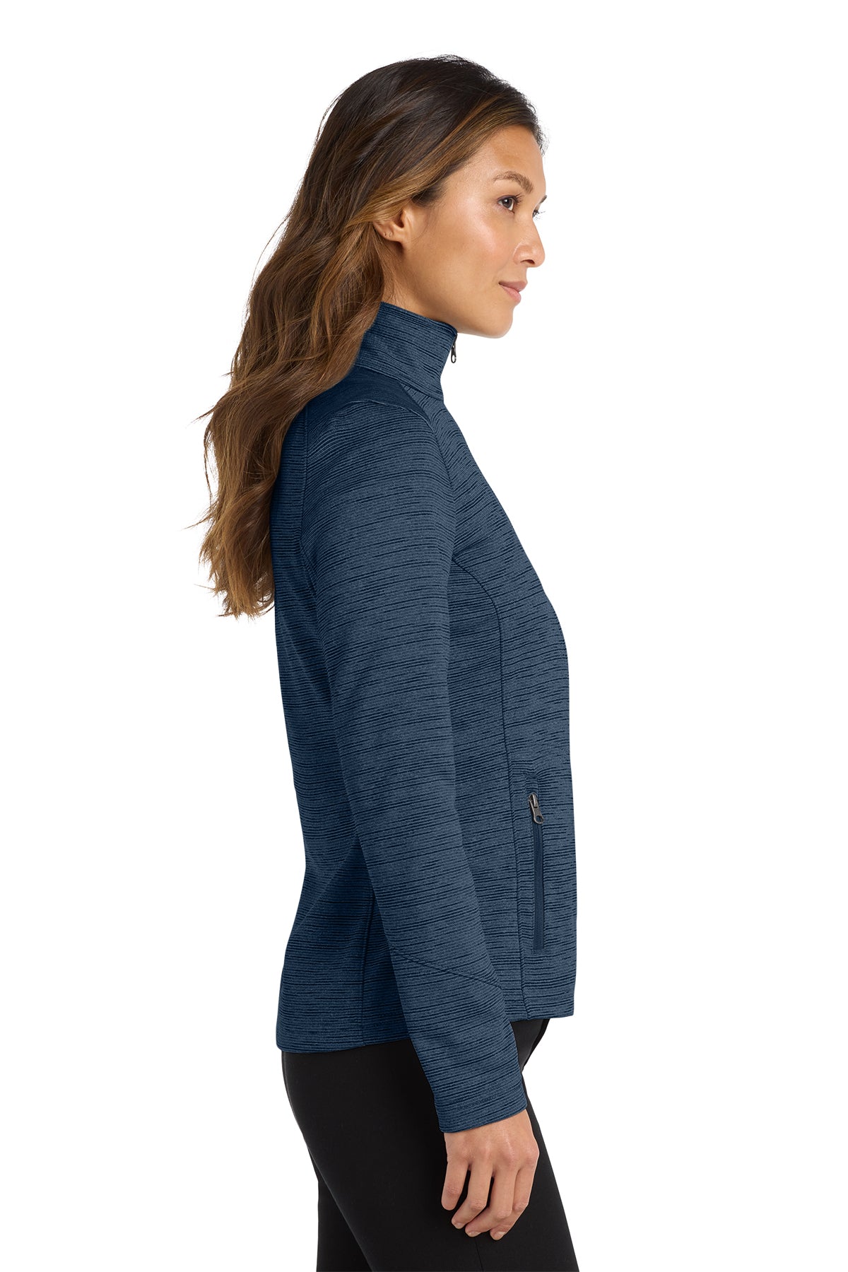 Embroidered Port Authority® Women's Digi Stripe Fleece Jacket
