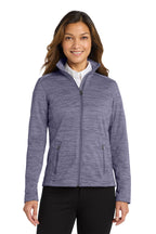 Embroidered Port Authority® Women's Digi Stripe Fleece Jacket