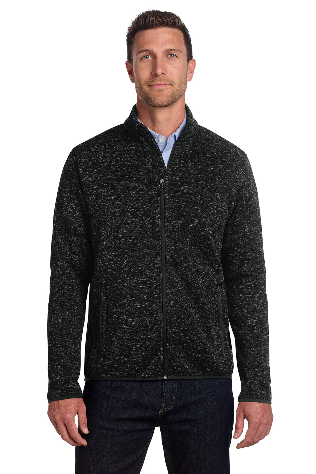 Embroidered Port Authority® Sweater Fleece Jacket