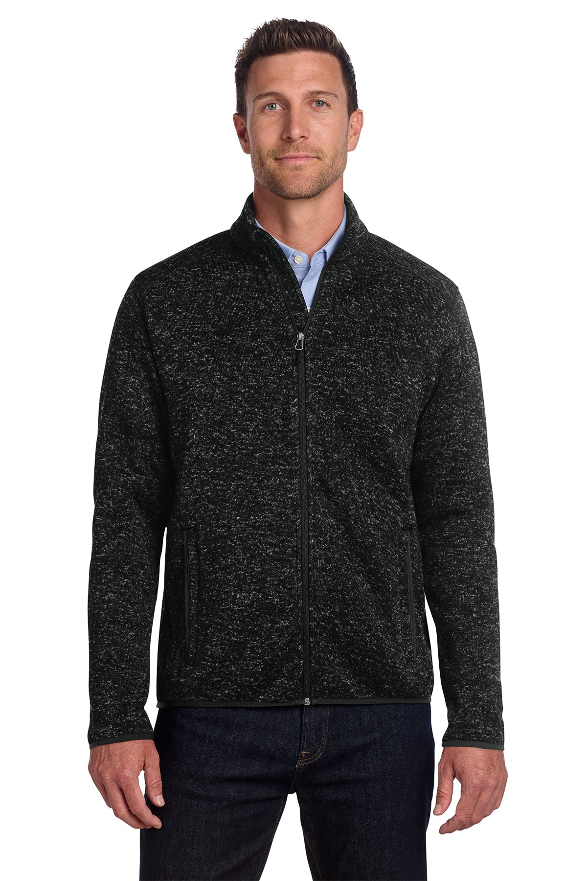 Embroidered Port Authority® Sweater Fleece Jacket