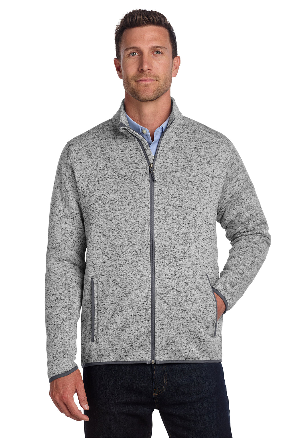 Embroidered Port Authority® Sweater Fleece Jacket