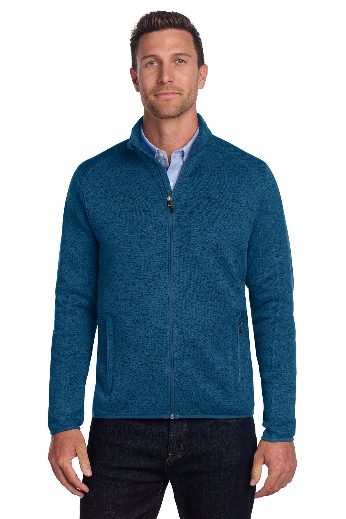 Embroidered Port Authority® Sweater Fleece Jacket