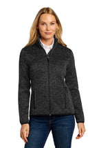 Embroidered Port Authority® Women's Sweater Fleece Jacket