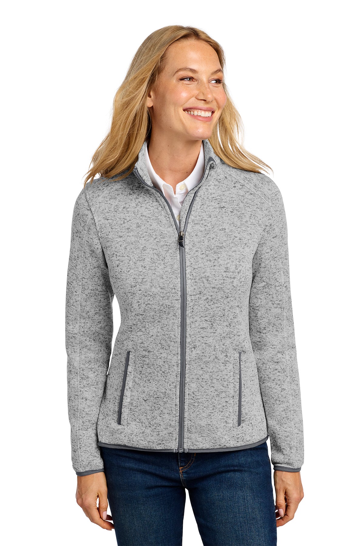 Embroidered Port Authority® Women's Sweater Fleece Jacket