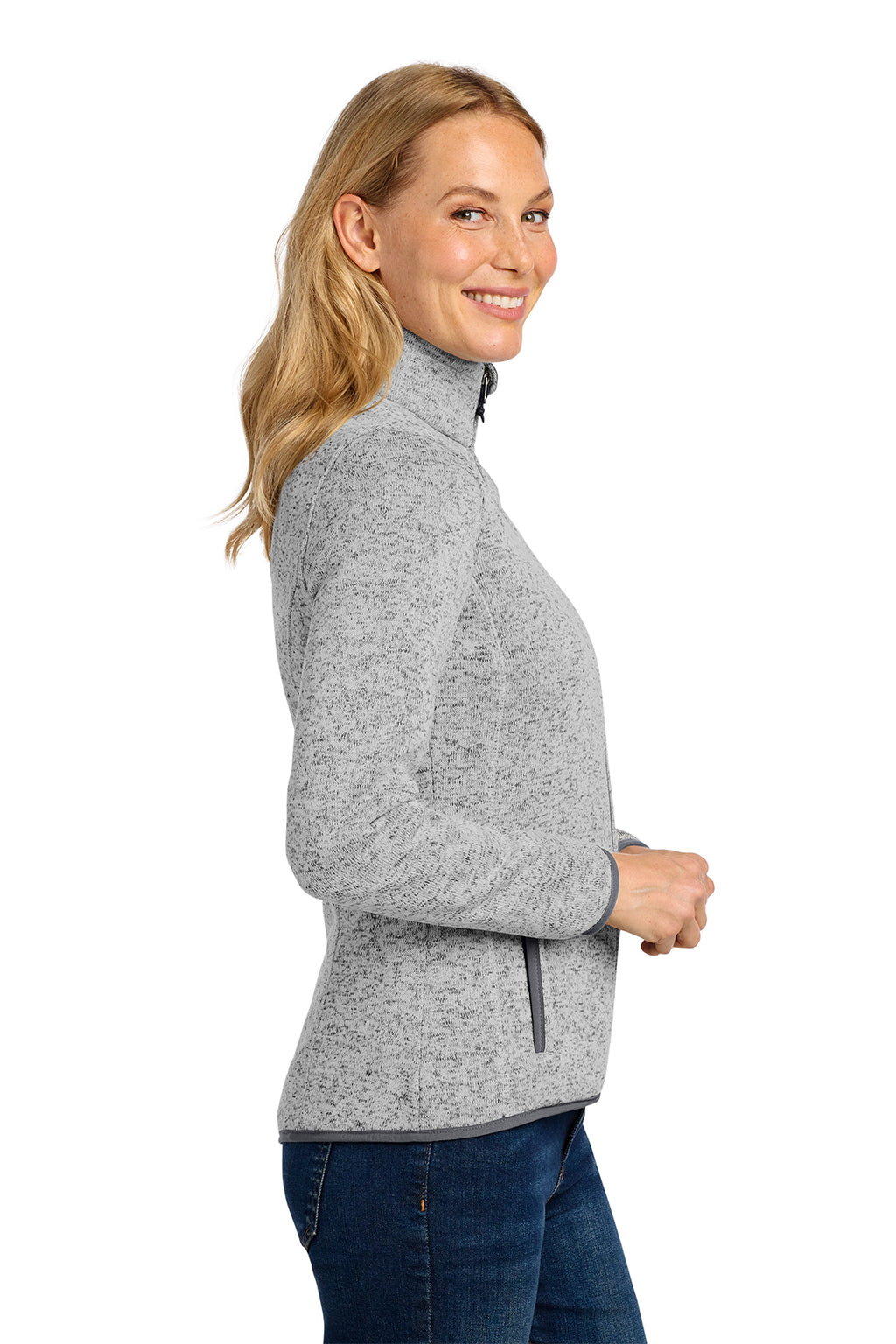 Embroidered Port Authority® Women's Sweater Fleece Jacket