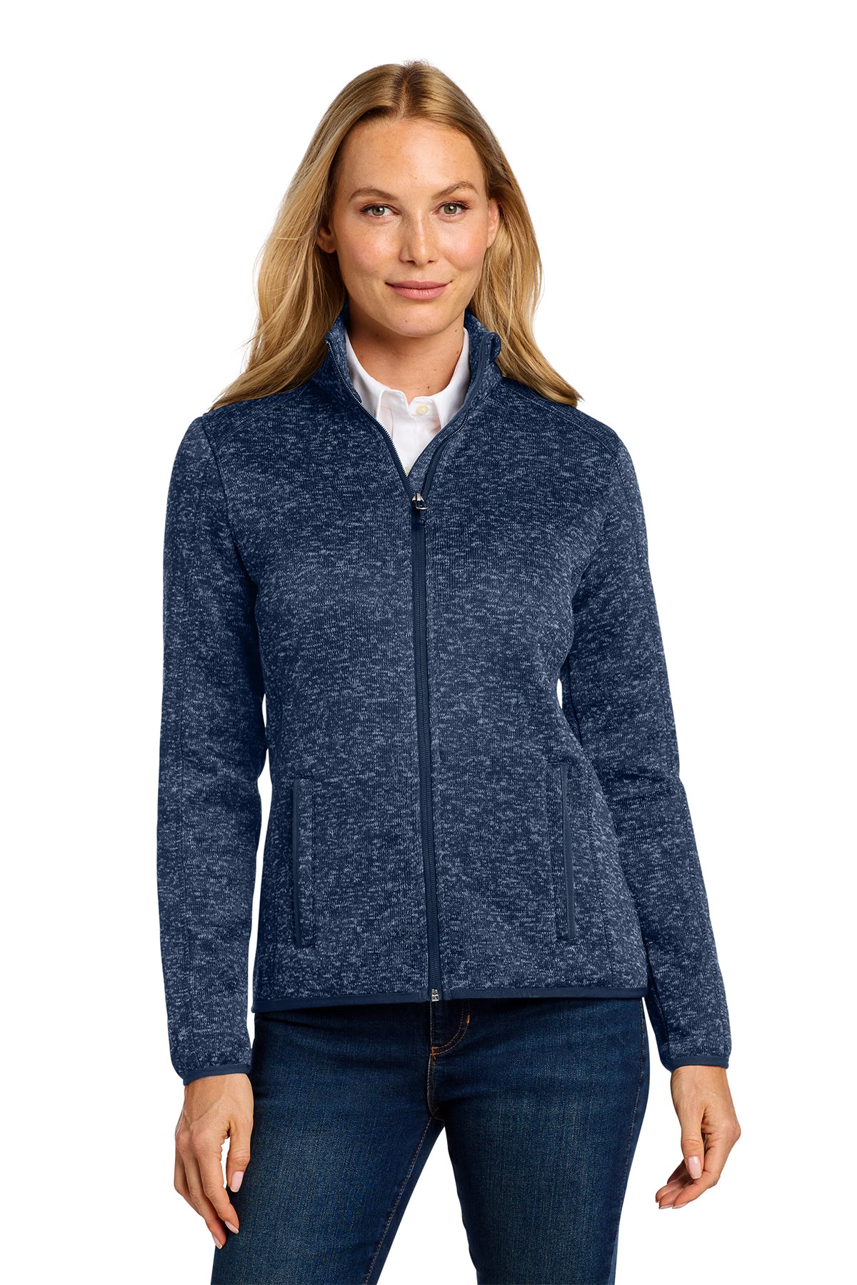 Embroidered Port Authority® Women's Sweater Fleece Jacket