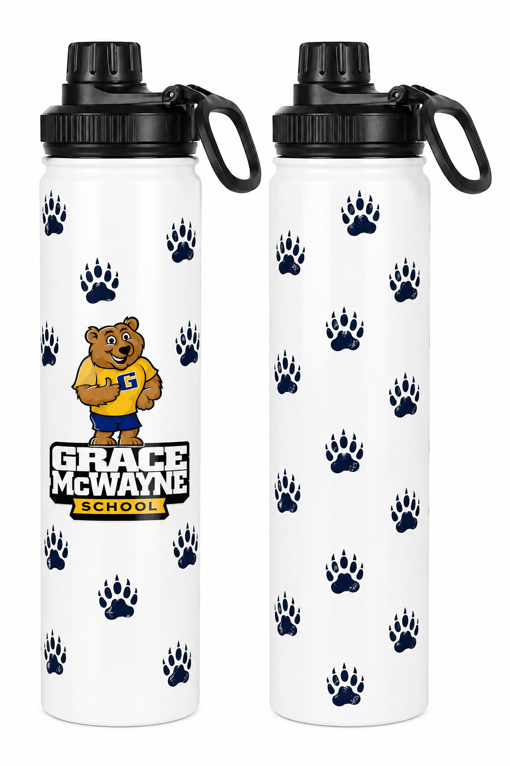 GM Personalized Grace McWayne Mascot Water Bottle
