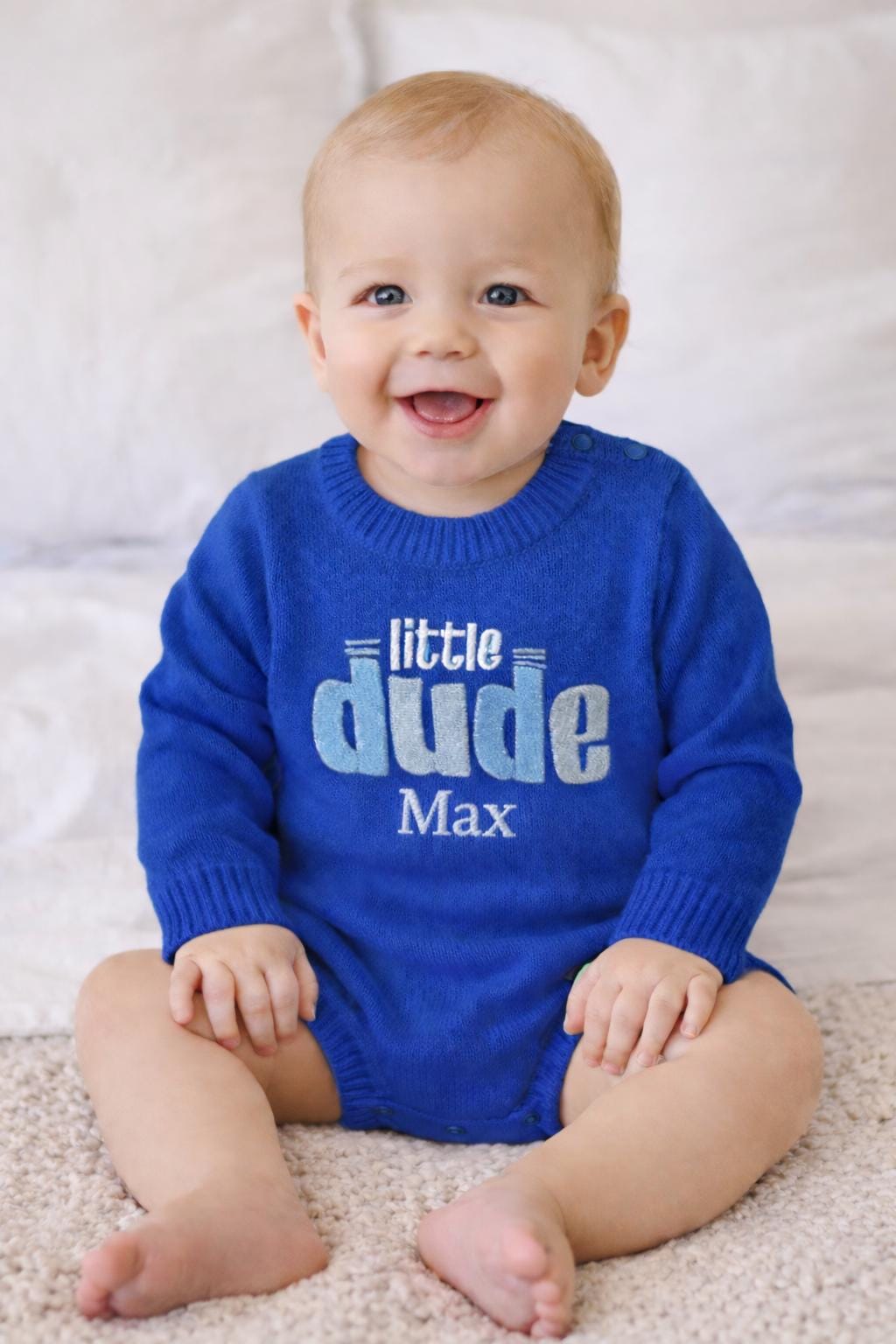 Little Dude Knit Romper