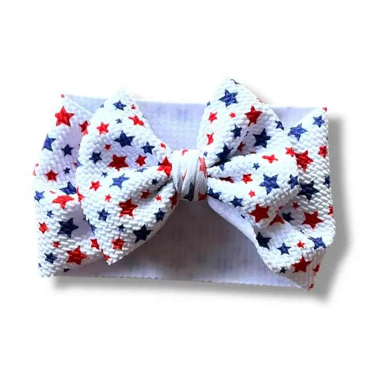 4th of July Stars Baby Headwrap Bow