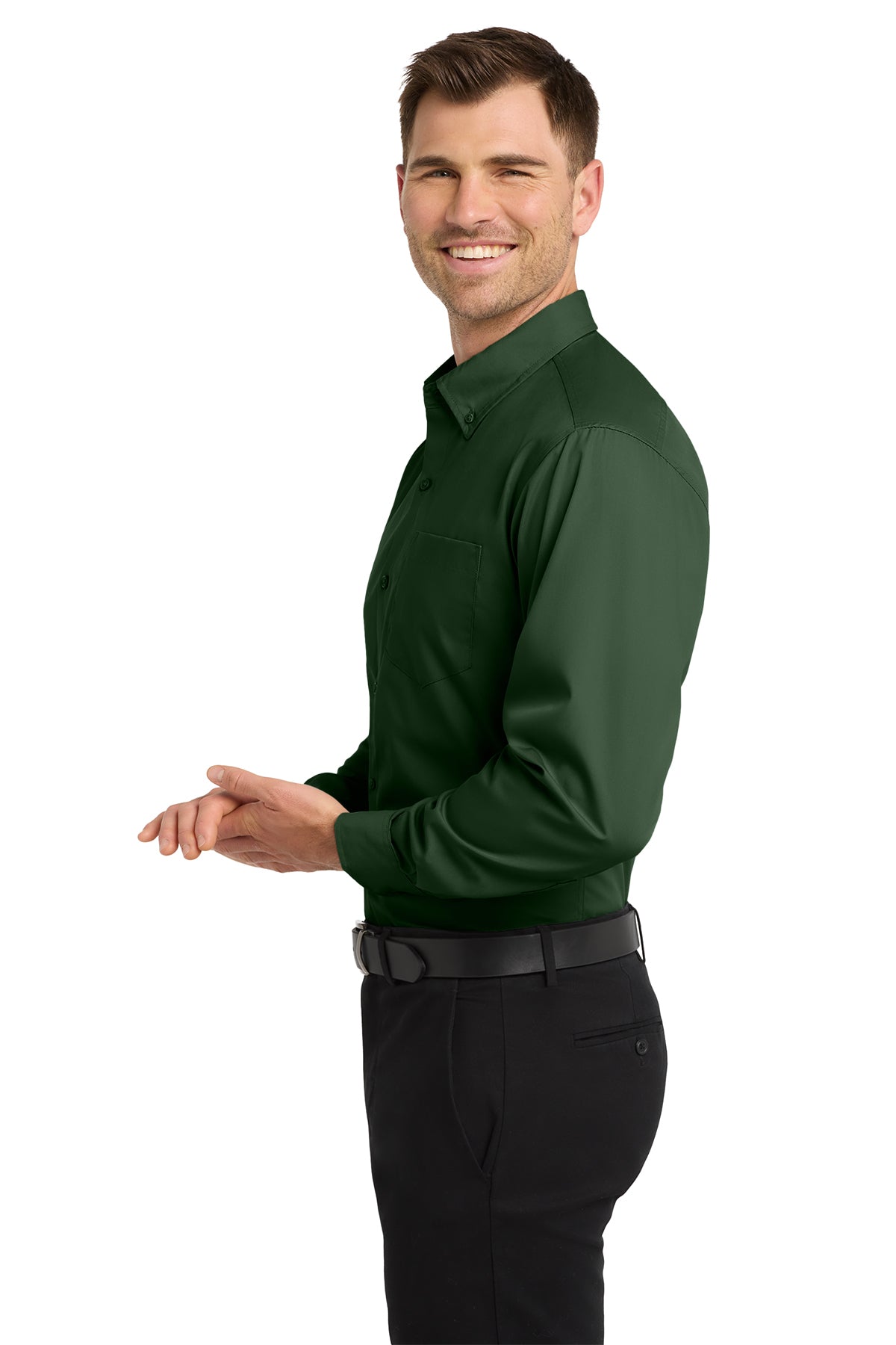 Port Authority® Long Sleeve Carefree Poplin Shirt