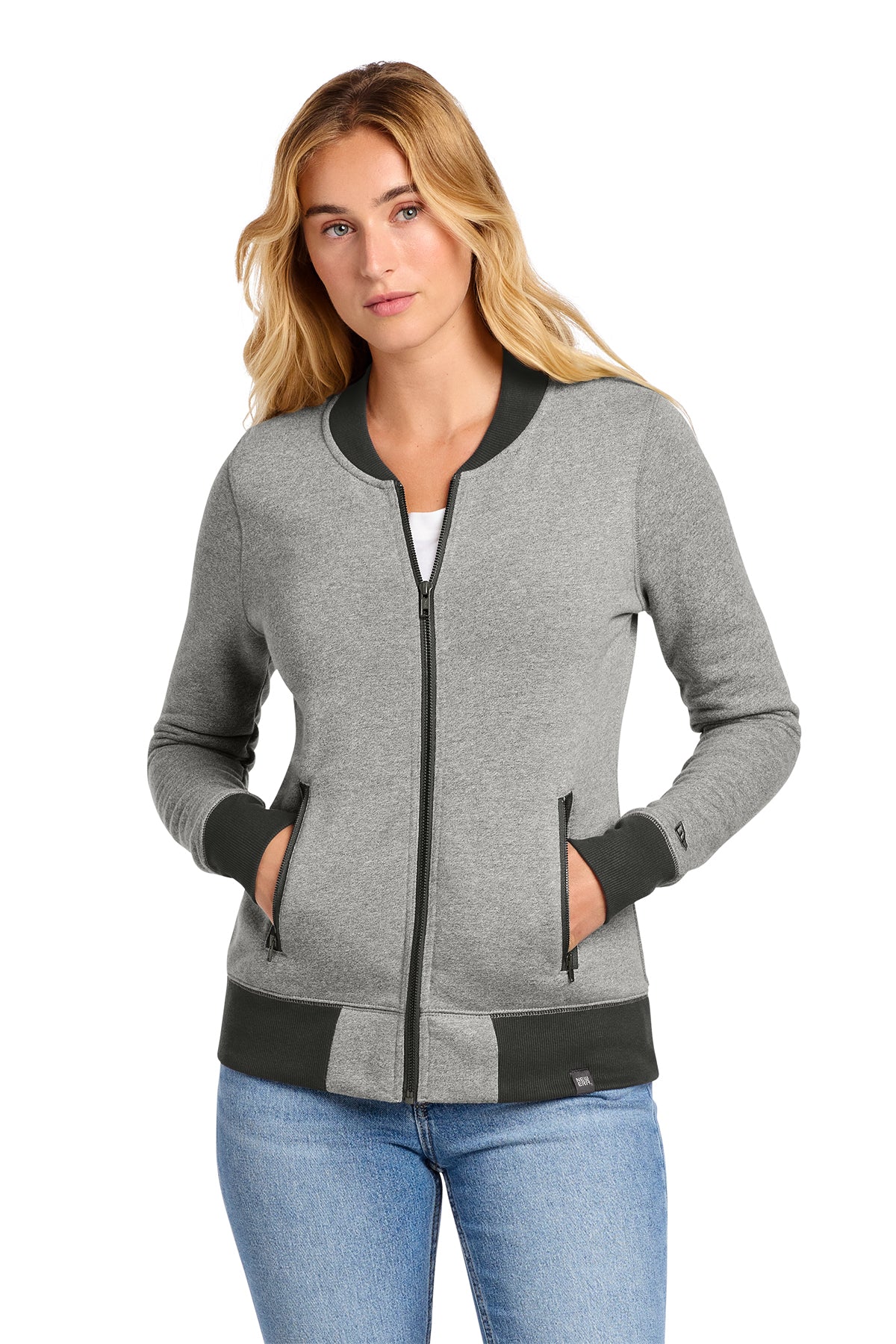Embroidered New Era® Women's French Terry Baseball Full-Zip