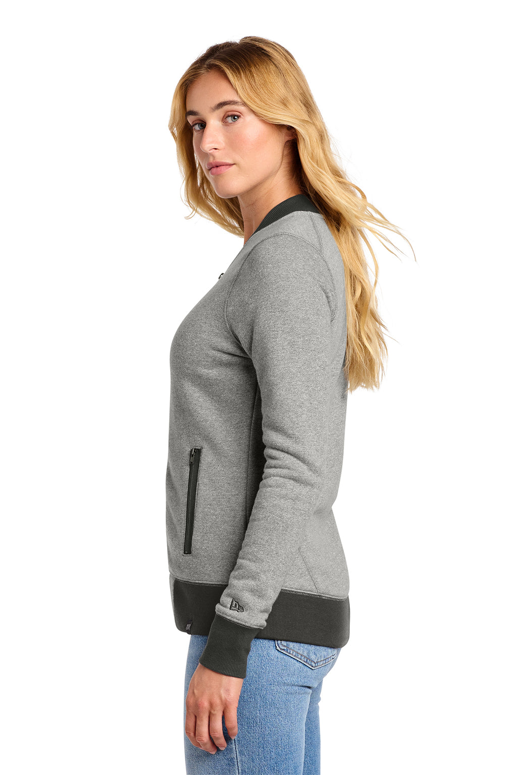 Embroidered New Era® Women's French Terry Baseball Full-Zip