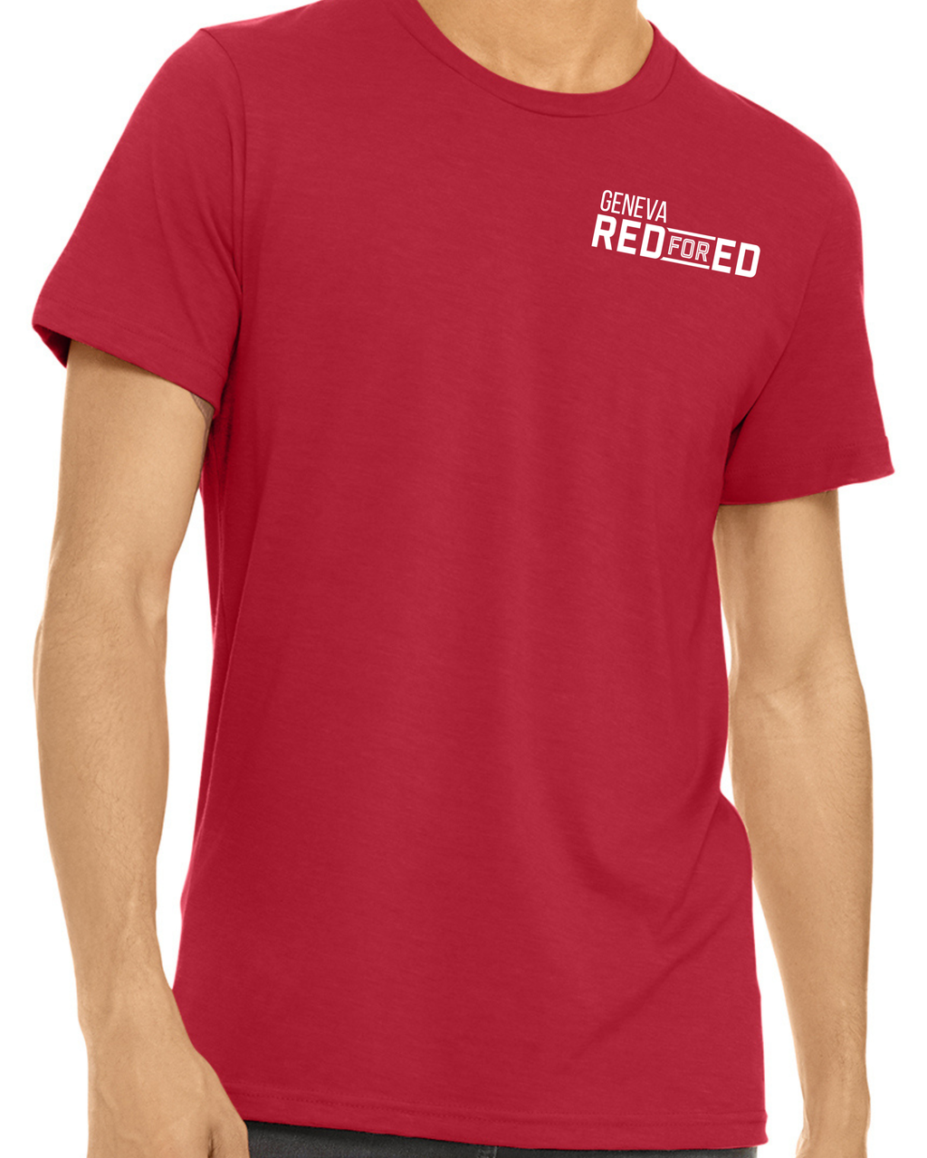 Red for ED: BELLA+CANVAS® Unisex Heather CVC Short Sleeve Tee