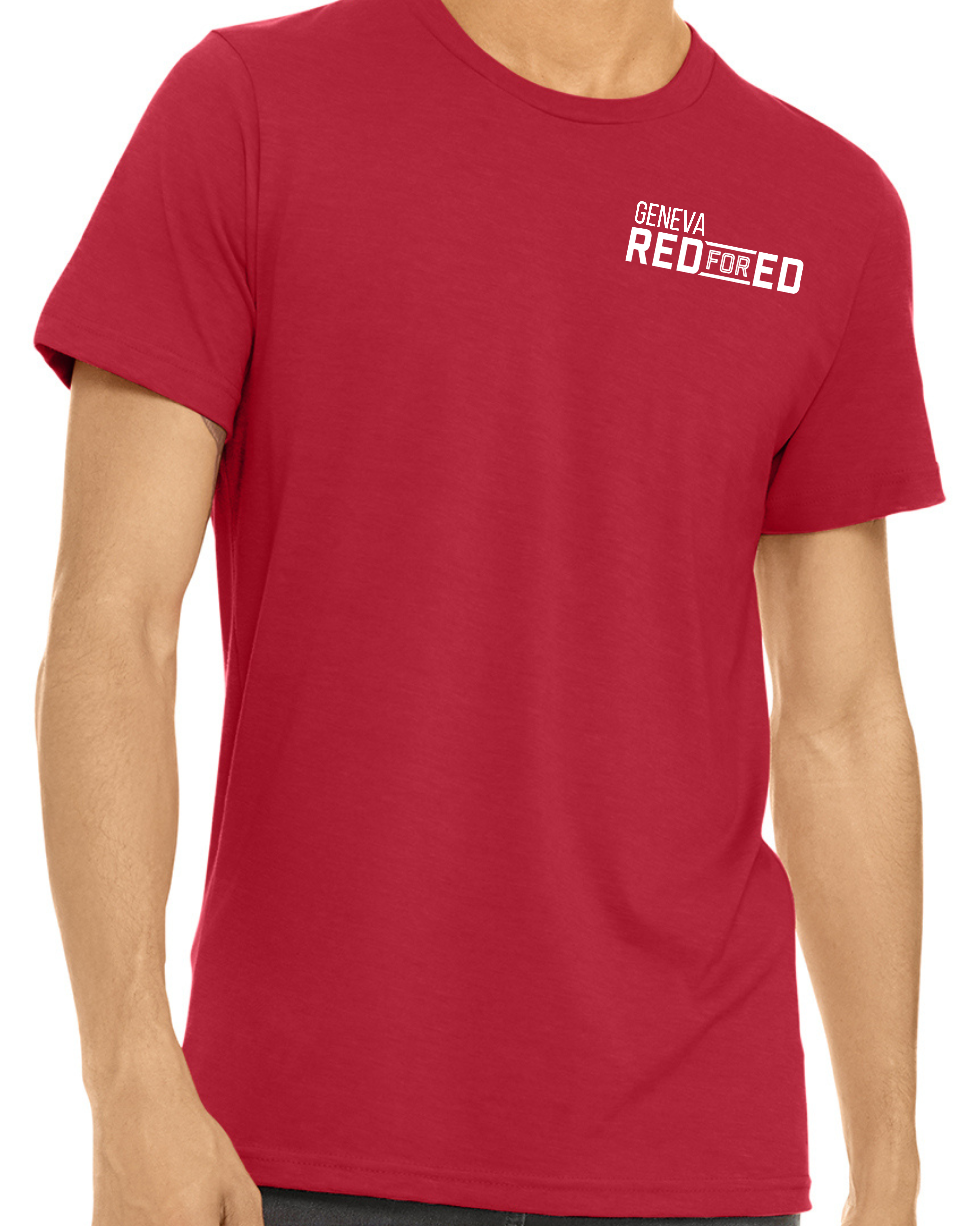 Red for ED: BELLA+CANVAS® Unisex Heather CVC Short Sleeve Tee